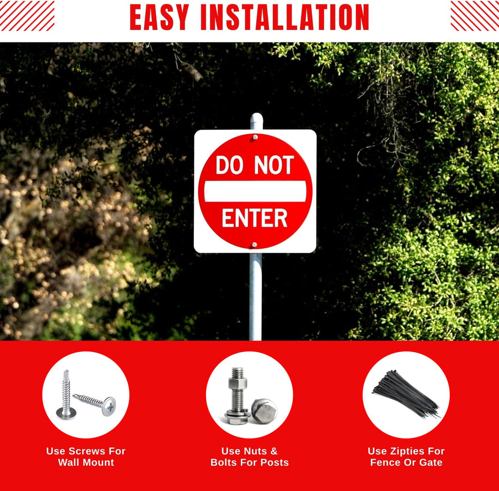 Do Not Enter Sign 24” X 24”. A Real Sign. 3M High Intensity Prismatic Reflective Sheeting With 10 Years Warranty.