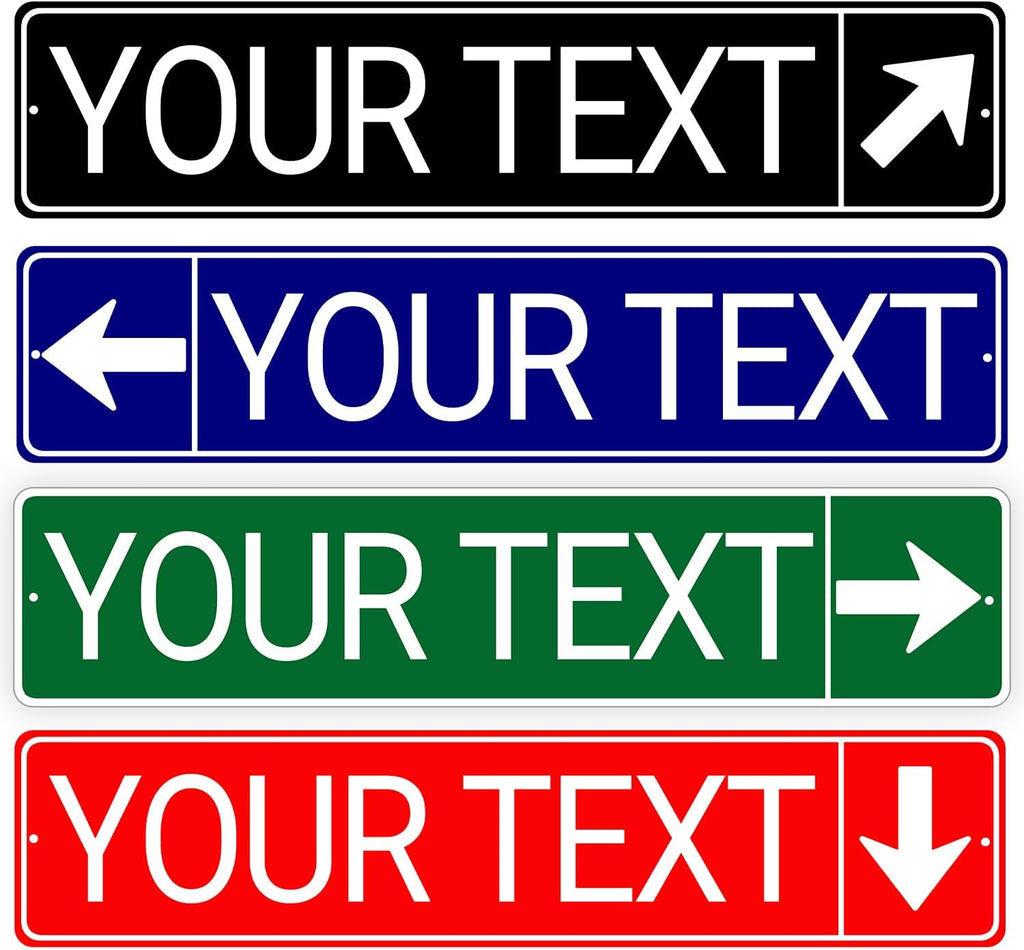 Custom Street Signs, Reflective Option, Single/Double Sided, Rust Free Aluminum, UV Protected & Weatherproof - 4x18 Inch