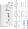 10 Pcs Light Switch Guard Cover Baby Child Proof Wall Light Switch Cover Guard for Rocker Protects Your Lights or Circuits from Being Accidentally Turned on or off by Children and Adults
