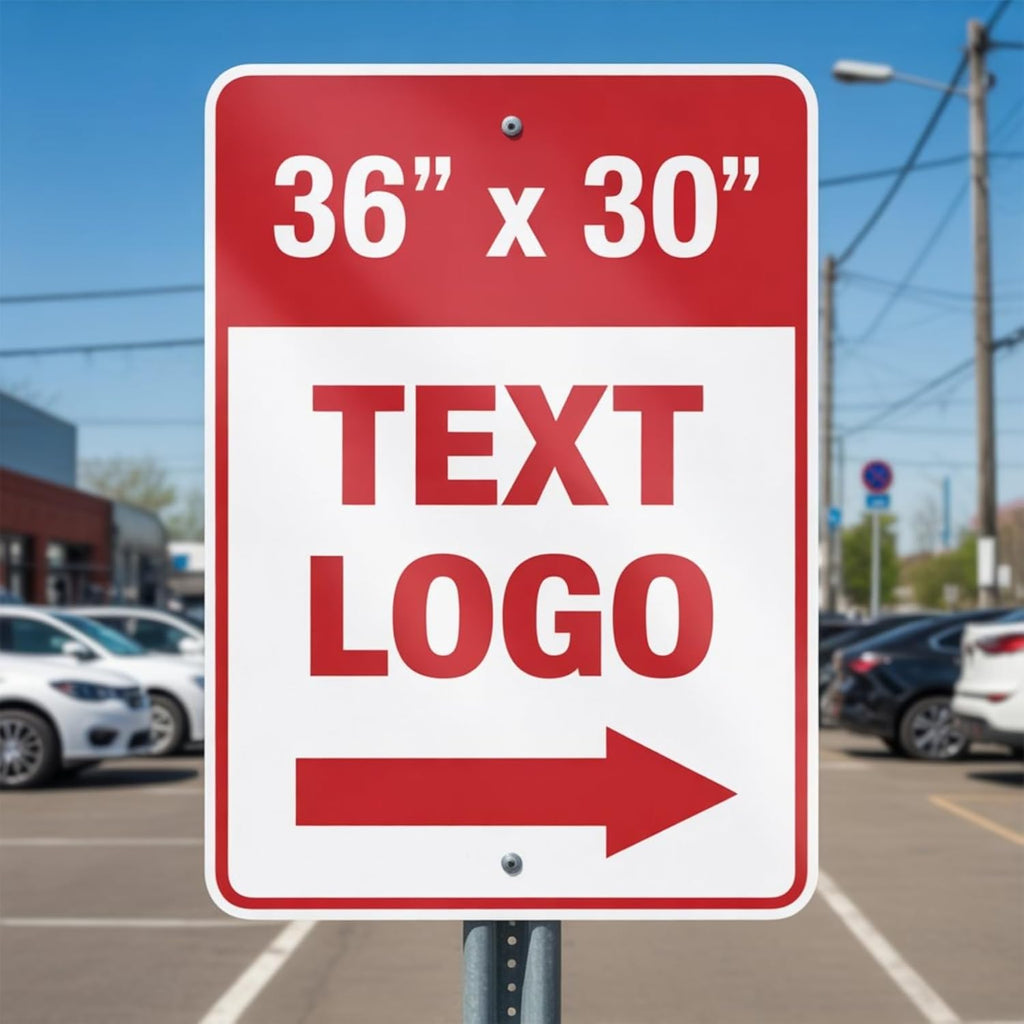 Custom Metal Sign, 36x30 Inches, Reflective Option, .04 Inch Thick, Durable Rust-Resistant Aluminum, Personalized Sign for Outdoor Business