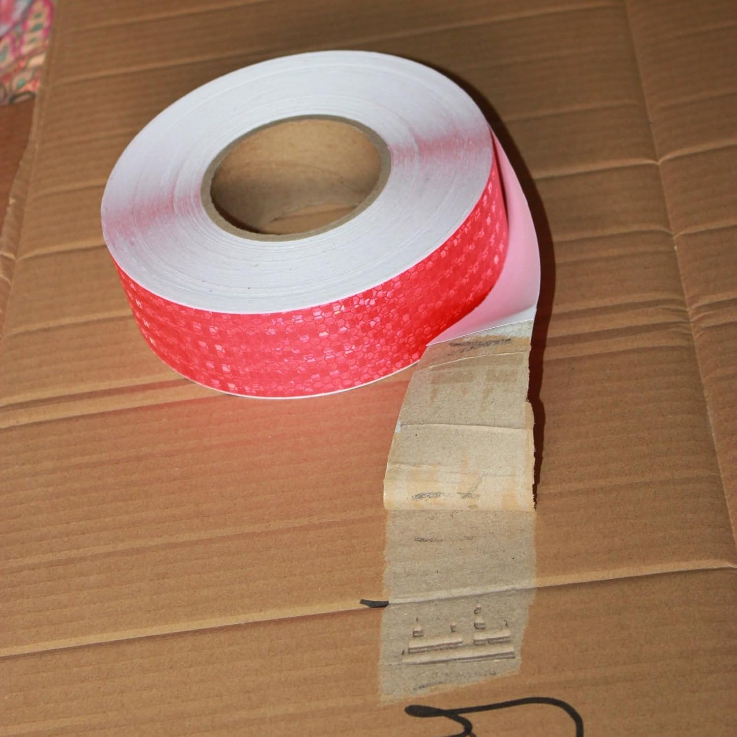 Red Reflective Tape Outdoor Waterproof 2 inch Wide, High Visibility Warning Industrial Marking Tape, Safety Stickers (168 feet)