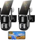 Solar Security Cameras Wireless Outdoor, 5G/2.4G Solar WIFI Cameras for Home Security,Solar Powered Outside Camera Wireless,Human Detection, Color Night Vision, 2-Way Talk for home Porch/Garage/Yard