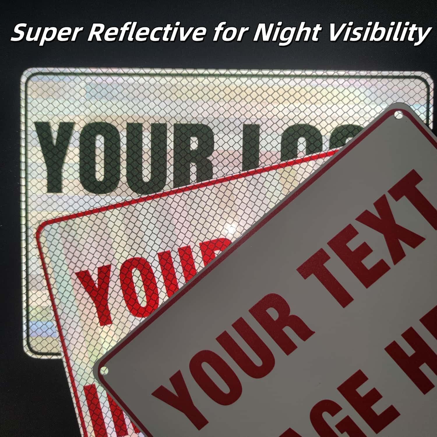 Custom Signs Outdoor Metal, Personalized Metal Sign, 12"x 12" Rust Free Aluminum, Reflective Option, Waterproof, Durable Ink