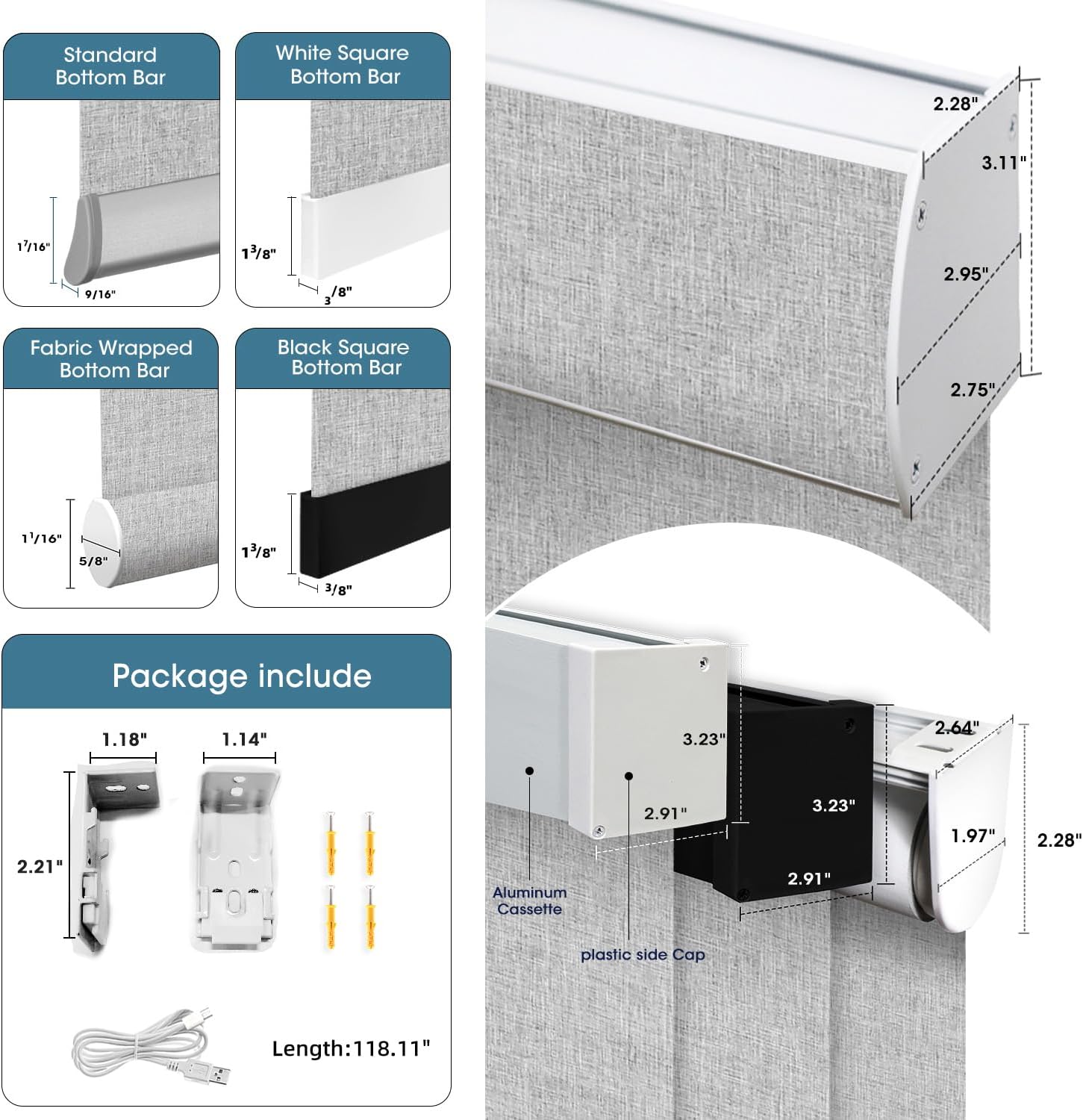 SmartWings Motorized Blinds Dual-Sided Cordless Smart Blackout Shades, Custom Size, Rechargeable Battery, Work with Matter/Apple HomeKit, Alexa, Thread/Zigbee, Remote Optional, Bouvardia Light Grey