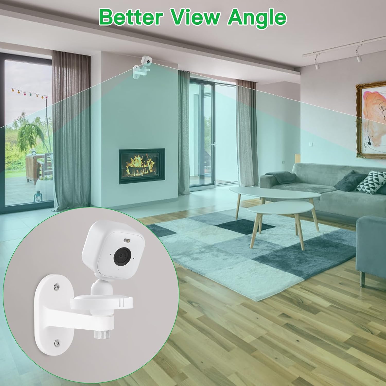 2Pack Adhesive Wall Mount Compatible with Blink Mini and Blink Mini 2, Two Easy Installation, No Drill Mounting Bracket by ALERTCAM, White
