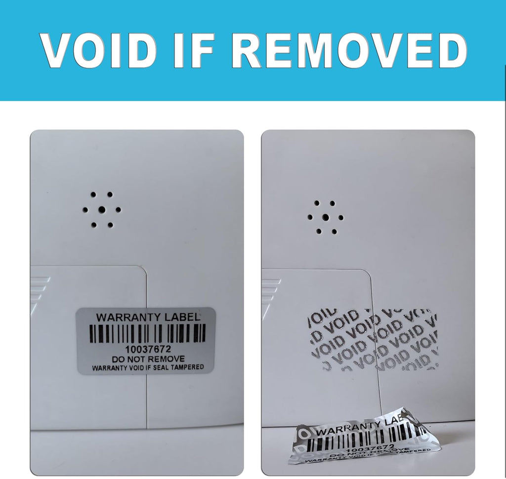 Tamper Evident Proof Barcode Stickers with Individual Serial Number Security Warranty Void Sticker,Sealing Label for Package(150pcs 1.6x0.8 inches,Matte Silver)