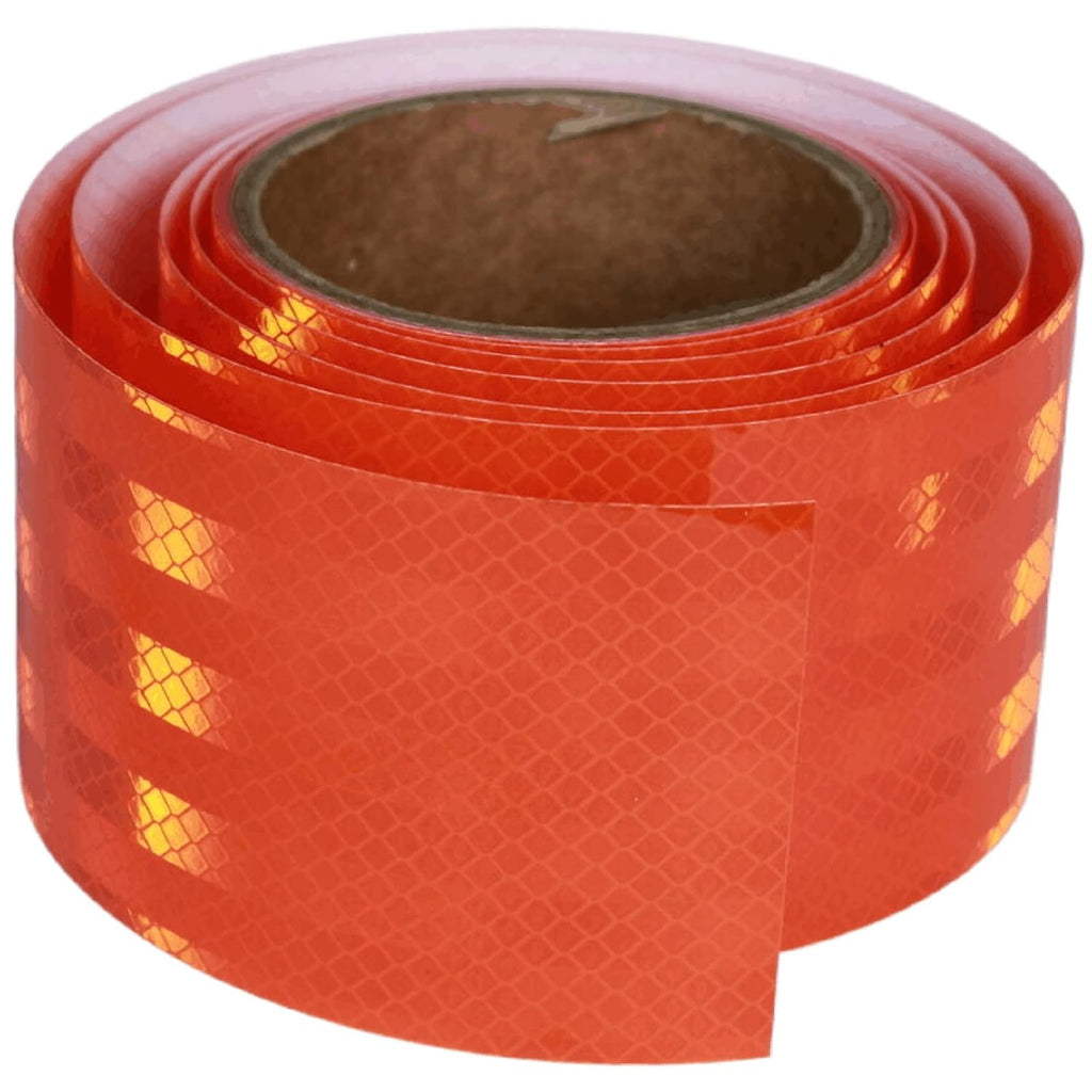 Non Fading Reflective Tape Orange Outdoor Waterproof 3 inch, High Visibility Industrial Marking Tape, Safety Adhesive Stickers (11 feet)