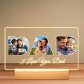 Personalized Picture Frames with Photo, Custom Photo Frame with Night Light, Customized Girlfriend Photo Gifts, Ideal Gift for Couples Anniversary Birthday Mom Dad Him Her