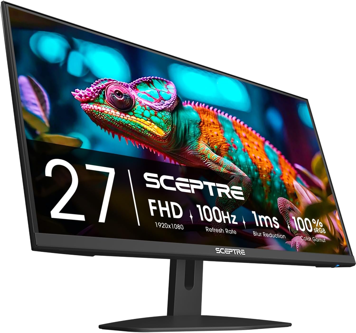 New! Sceptre 27-inch Gaming Monitor 100Hz 1ms DisplayPort HDMI x2 100% sRGB AMD FreeSync Build-in Speakers, Eye Care Frameless Machine Black 2026 (E275W-FW100T Series)