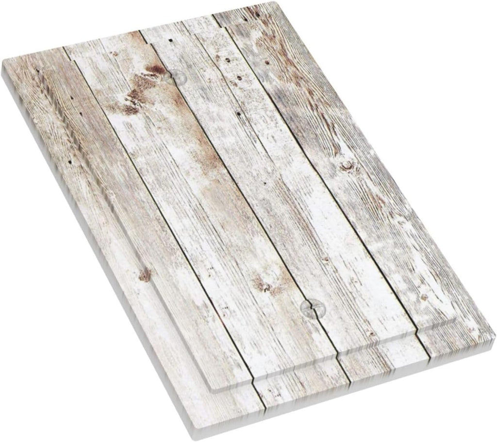 Vintage Light Wood Retro Rustic White Gray Oak Print Light Switch Cover Plate 1 Gang No Device Blank Electrical Wall Plates Faceplate Decorative Switch Plate Covers for Farmhouse Home Decor