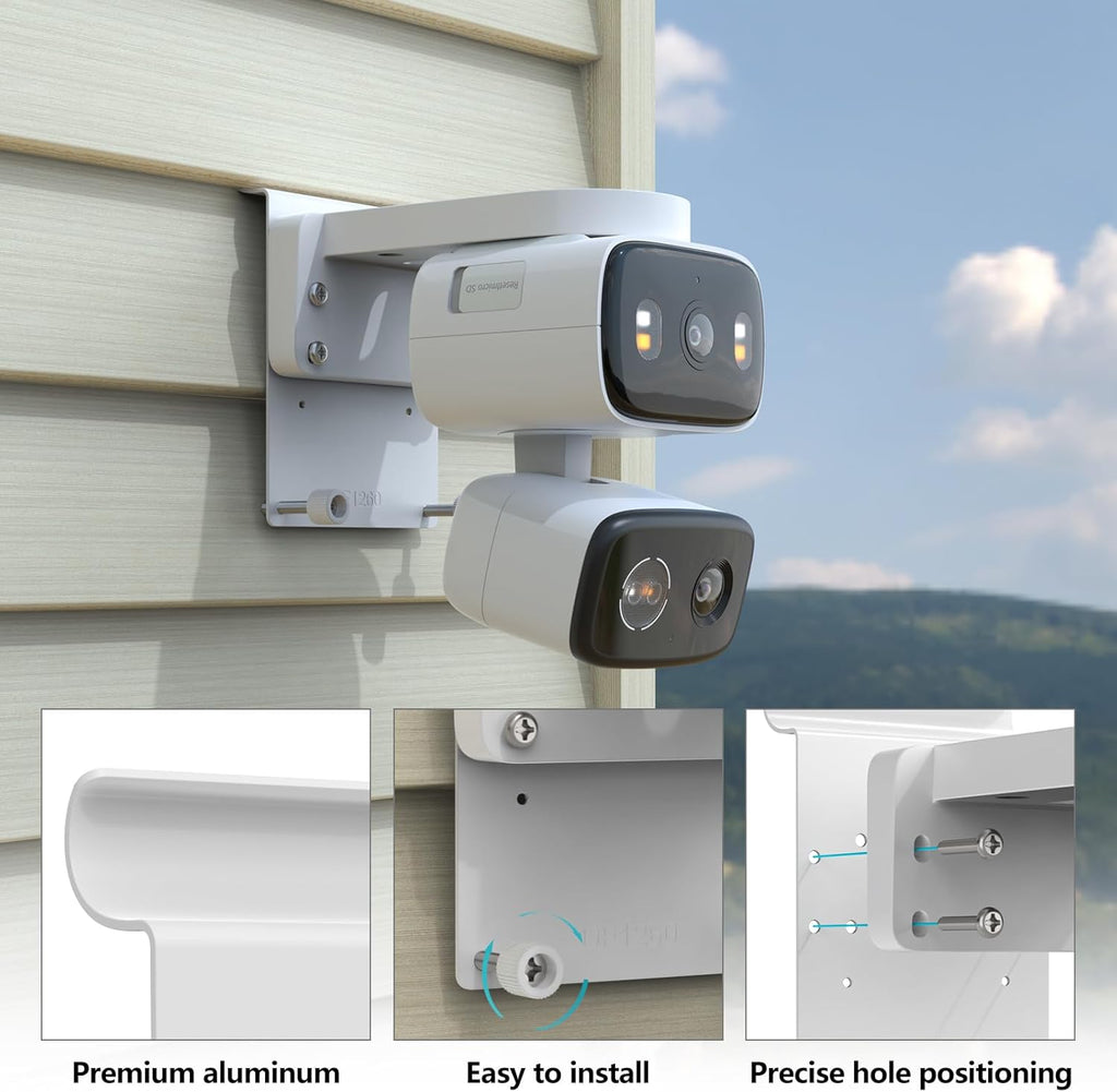 Universal Vinyl Siding Mount Compatible with TP-Link Tapo C246D/C236/C216/C217/C113/C420/C400/C400 Kit/C460 Cameras (White)