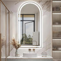 Niccy Arched LED Mirror for Bathroom, 48x24 Vanity Mirror with Light Frameless Bathroom Mirror, Smart Lighted Frontlit Mirrors with Memory Function for Bathroom Bedroom Beauty Hair Salon
