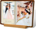 LOUISMIAA Custom Metal Picture Frame Prints,Personalized Photo Frames with Easel,Customized Metal Collage Picture Frame Gift for Family, Lover and Friend,Couple