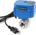 U.S. Solid 1/2" NPT 2-Way Motorized Ball Valve with US Plug 110VAC 304 Stainless Steel Electrical Ball Valve, Auto Return, Normally Closed, IP65, NSF Certified