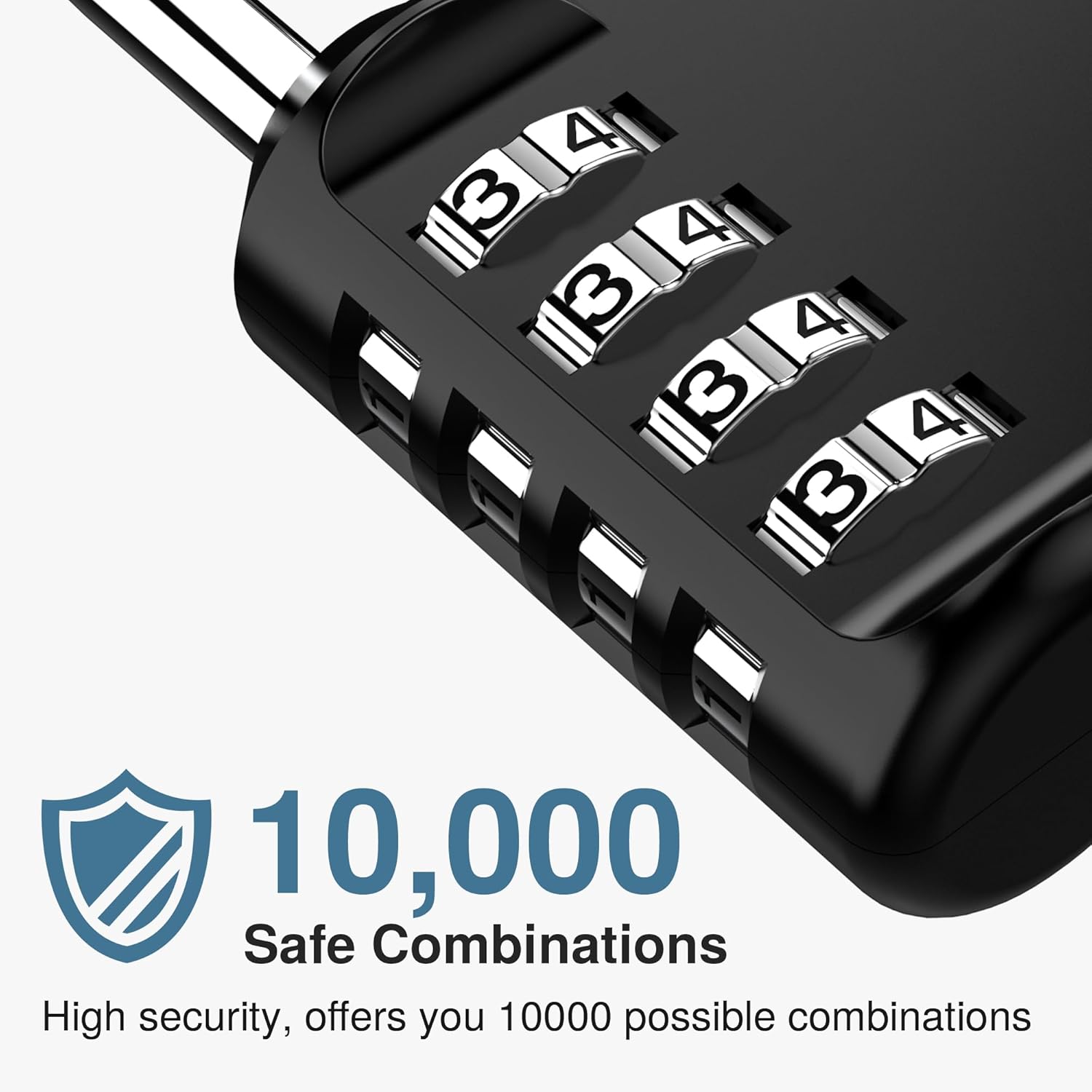Puroma 3 Pack Combination Lock for Locker 4 Digit Outdoor Waterproof Padlock for School, Gym, Sports, Fence, Toolbox, Gate, Case, Outdoor, Hasp Storage, Cabinets (Black)