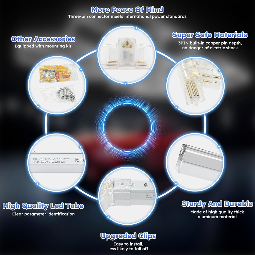Large Hexagonal LED Lights - Overstock Hexagonal Lights for Garages, Stores, Conference Rooms, Auto Repair Shops