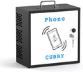 POCHAR Metal Cell Phone Storage Cabinet with Lock 30 Slots Desktop Holder for Classroom and Office,Wall-Mounted Phone Box, Portable Cell Phone Cubby