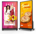 75 Inch Full Screen Indoor Floor Stand Digital Signage Digital Kiosks With Android System Lcd Poster Display With WiFi HDMI/USB Input Auto Media Player