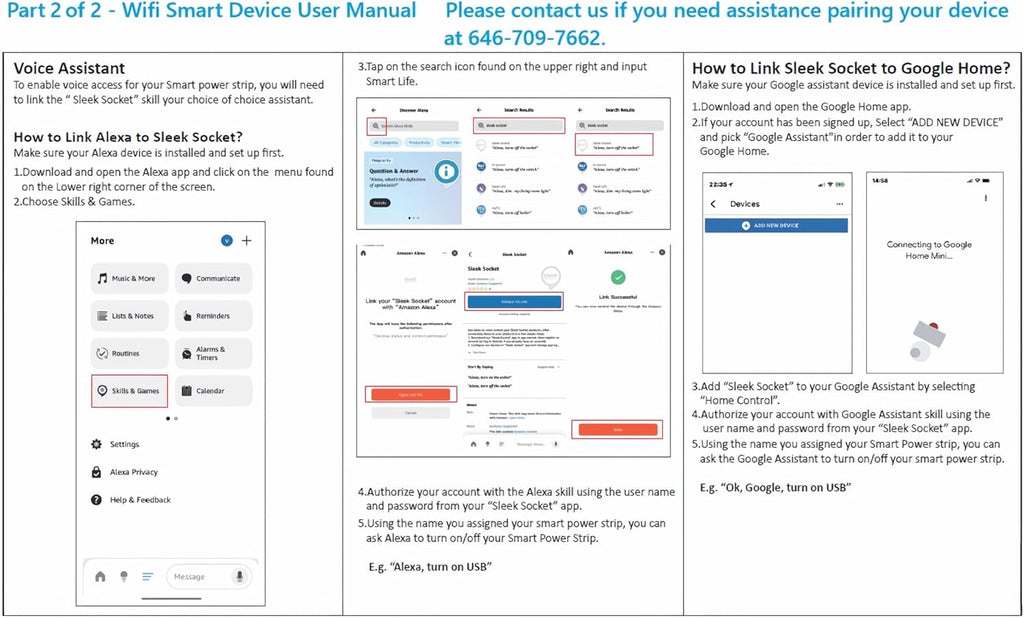 Smart Sleek Socket: Universal Outlet Concealer with Wi-Fi Smart Power Strip