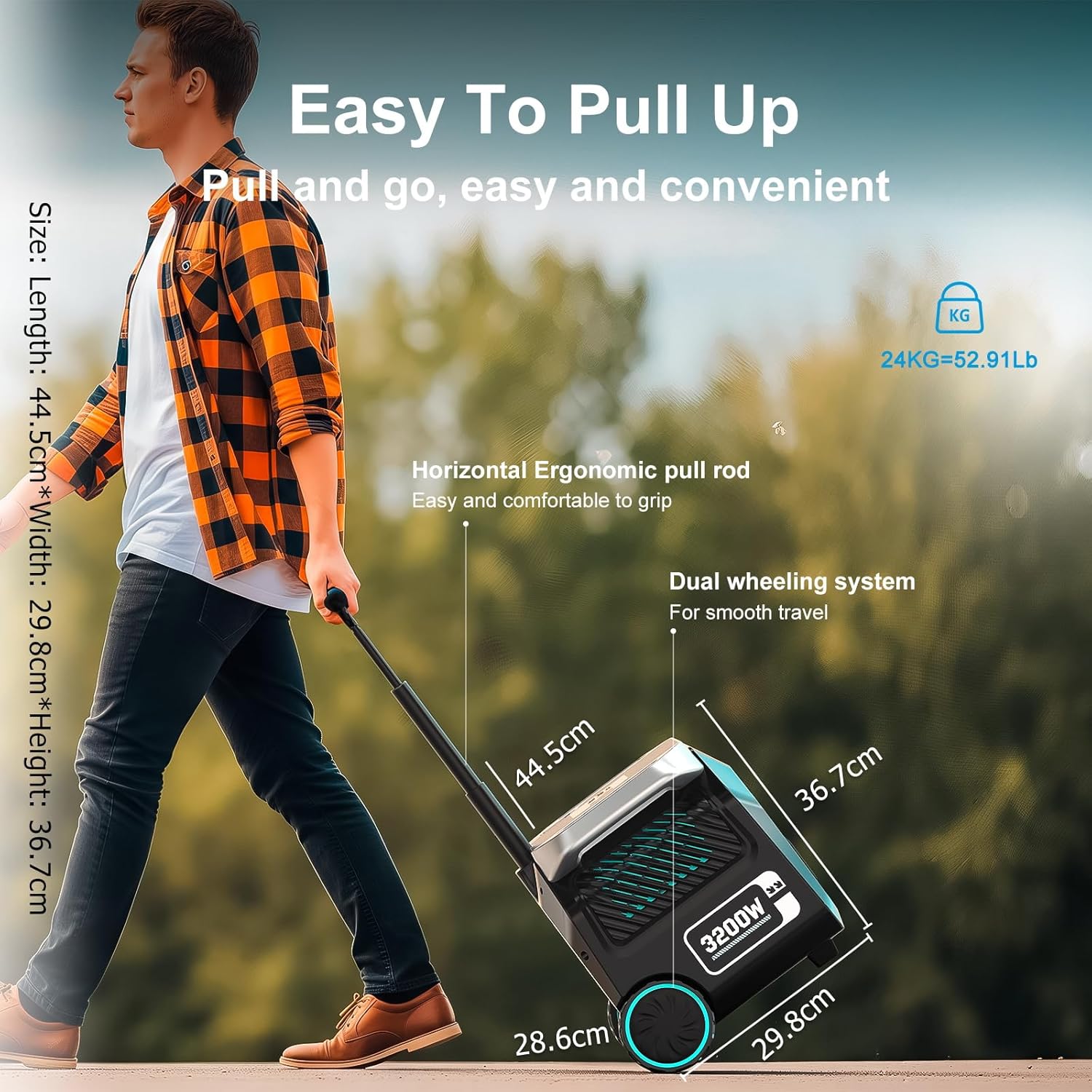 IEE 3200W Portable Power Station P3200 with 400W Solar Panel, 2048Wh Solar Generator, 1800W AC Charging, AC Outlets x 4, LiFePO4 Battery Power Station for Home Backup, Camping, RV, Emergency