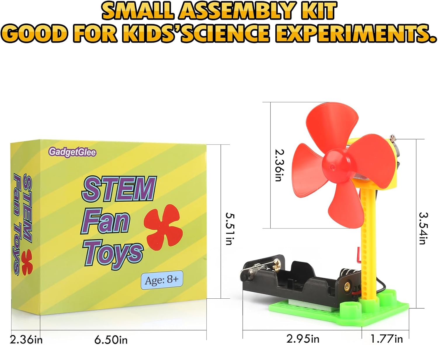 STEM Toys Science Kits, 7 Bulk Electric Circuit Kit for Kids Classroom, STEAM Activities Crafts Electrical Experiment 2nd 4th 5th Grade STEM Gifts, Build a Fan Activity Projects School Party Favors