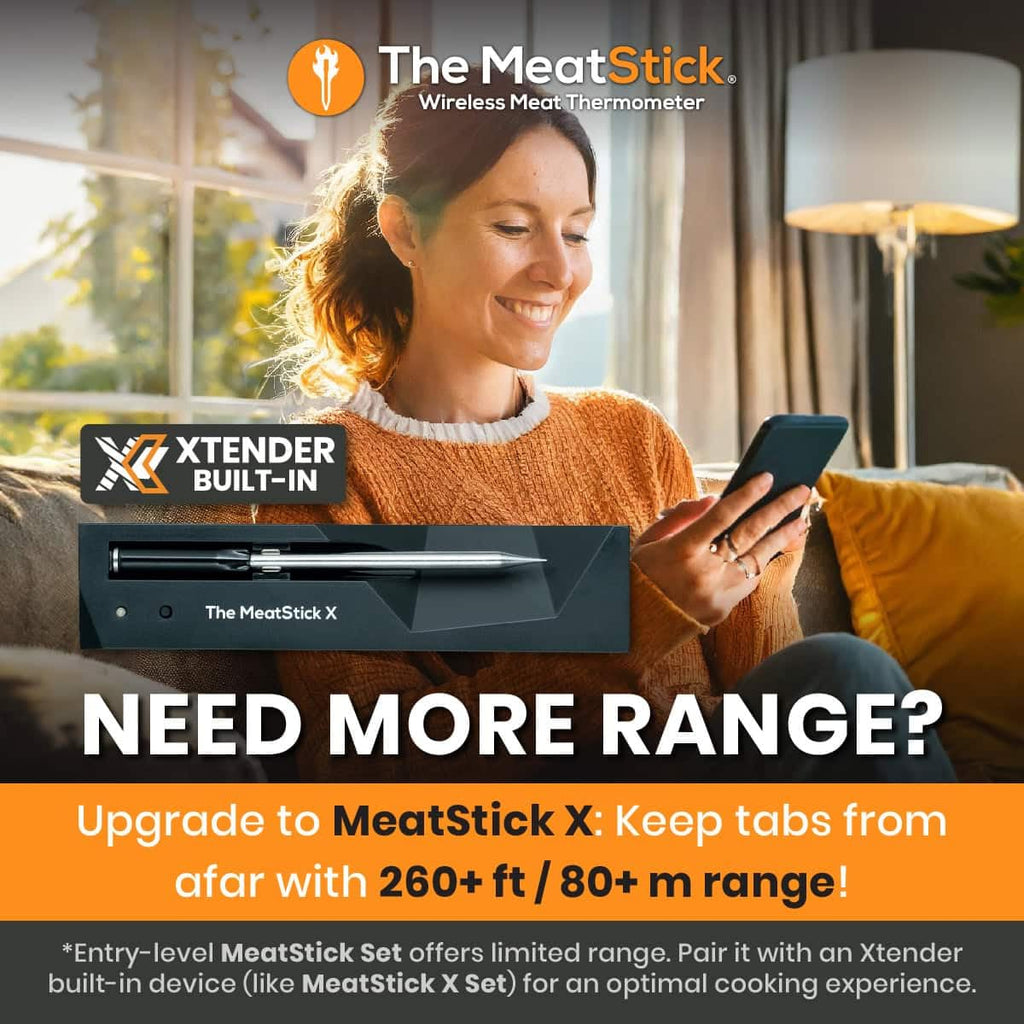 MeatStick Wireless Meat Thermometer for Grilling, Smoking, BBQ, Air Fryer, Deep Frying, Oven, Sous Vide