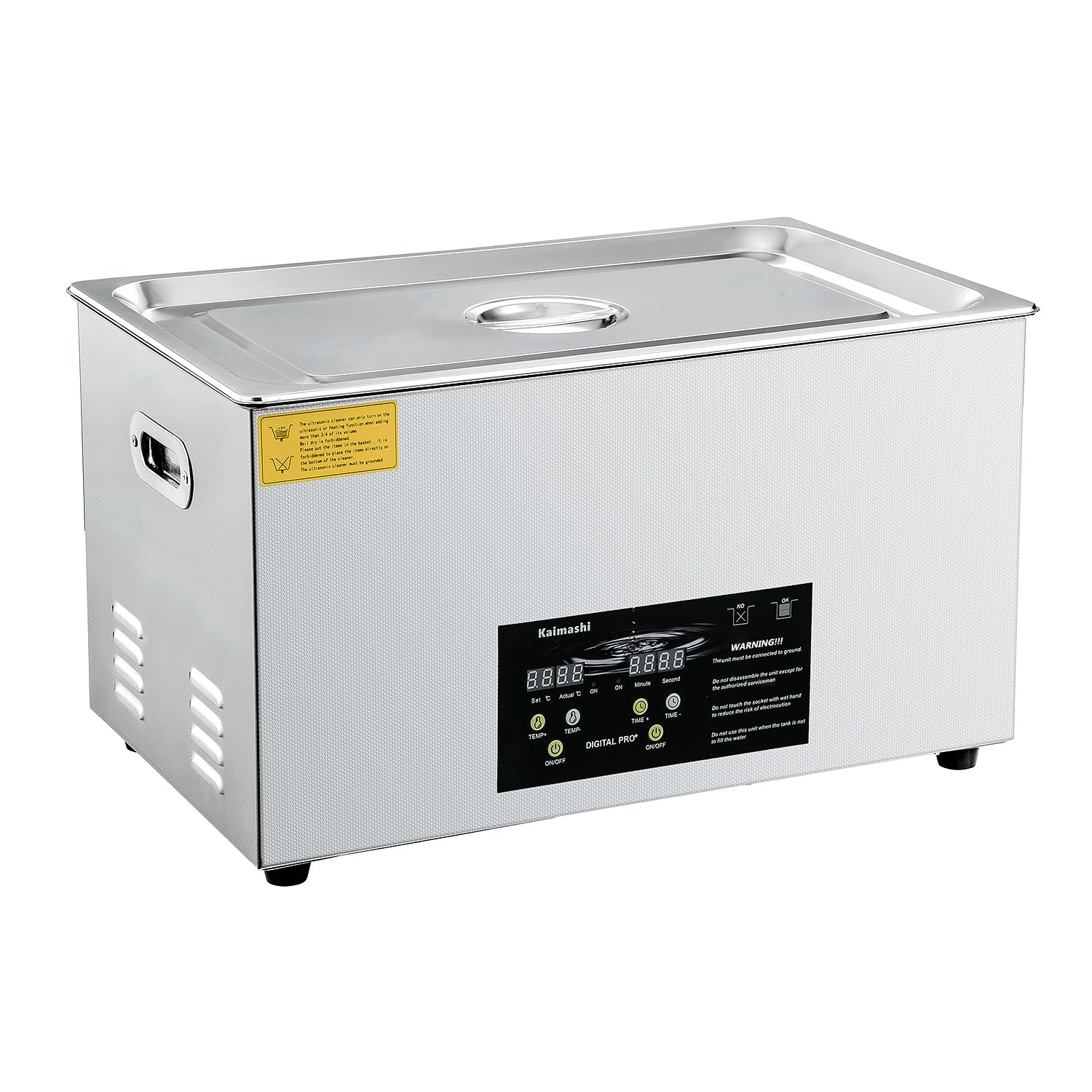 30L Ultrasonic Cleaning Machine with Digital Timer & Heater, Stainless Steel Sonic Parts Cleaner for Carburetor, Auto Tools Cleaning.