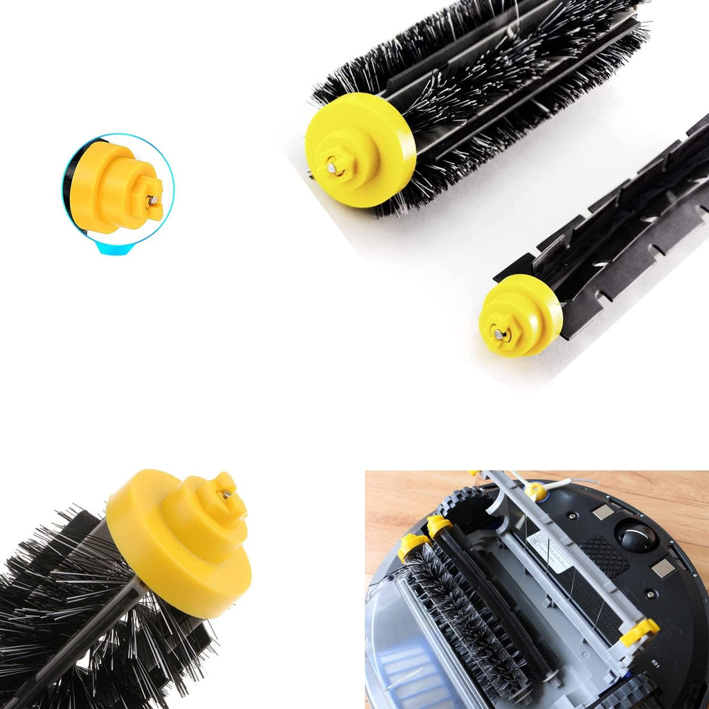 3 Sets Replacement Bristle & Flexible Beater Brush Compatible with iRobot Roomba 600 and 700 Series 614 618 630 635 640 645 650 652 655 660 665 670 671 675 680 690 692 694 695 760 770 780 790 Robot.
