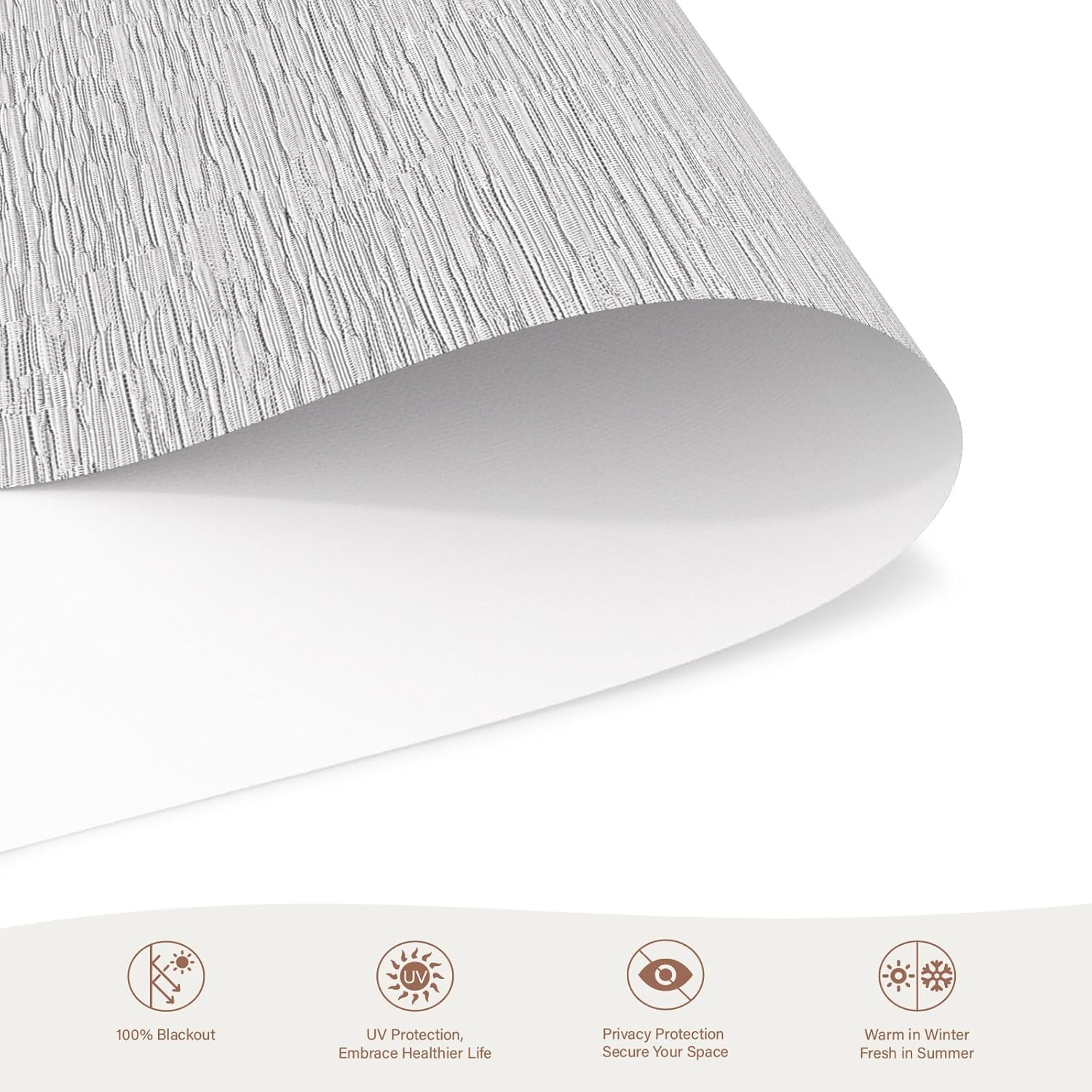 Motorized Roller Blinds with Remote, 100% Blackout Automatic Roller Shades for Bedroom, Bathroom, and Living Room, Customized Size, Fine Texture Gray
