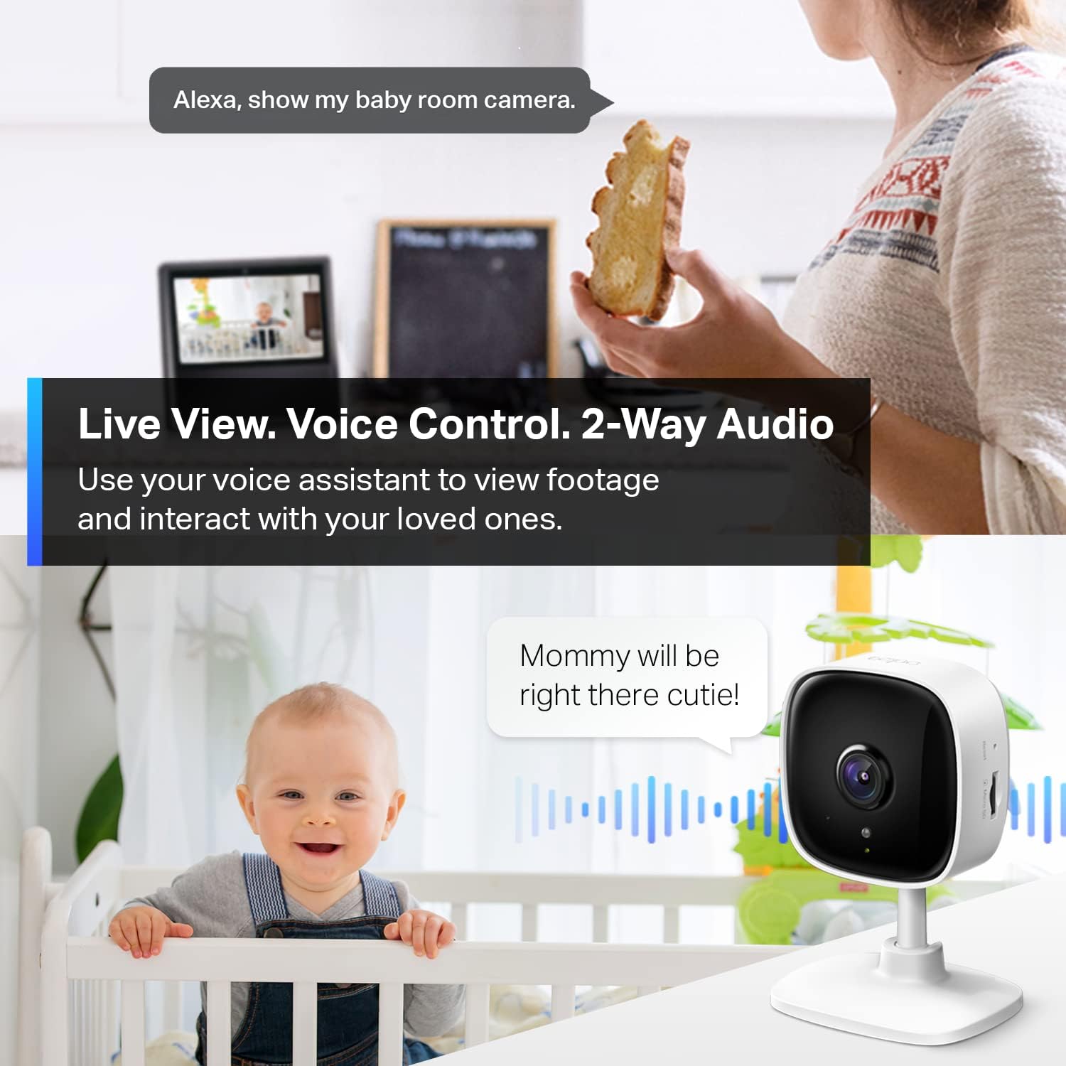 Tapo TP-Link 2K Security Camera for Baby Monitor, Dog Camera w/Motion Detection, 2-Way Audio Siren, Night Vision, Cloud&SD Card Storage(Up to 256GB) Works w/Alexa & Google Home, 4-Pack C110P4