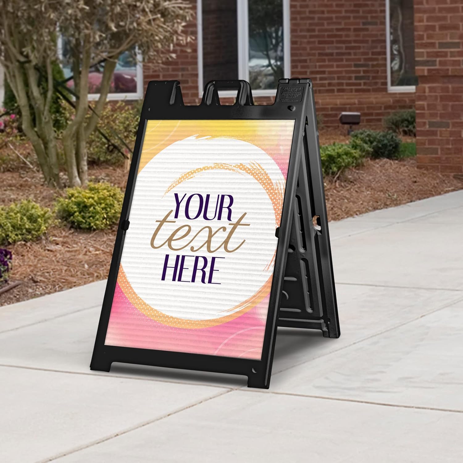GotPrint Custom A-Frame Sign | 24"x36" Design Your Own Sign Add Text/Image/Logo | Signicade Outdoor Sandwich Board with Deluxe Stand, Black