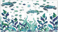 Light Switch Covers Vibrant Turtle Seagrass Watercolor Painting Quad Toggle Electrical Faceplate 4 Gang Wall Plate Decorative Switch Plates for Bathroom living Room Decor