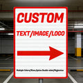 Custom metal outdoor signs, warning sign, custom vertical signs, arrow, multiple sizes/colors available, optional double-sided/reflective, for Business, Workplace, office, Home, road (vertical)