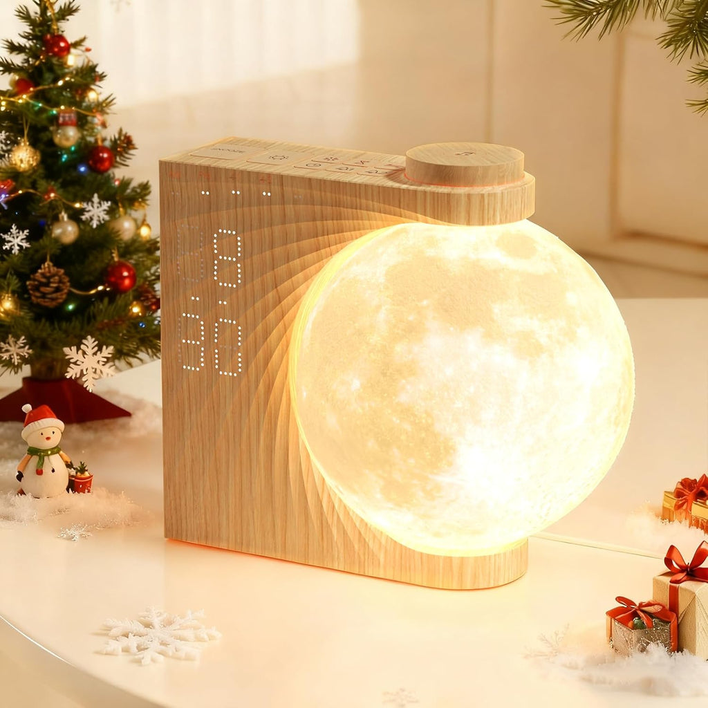 Sunrise Alarm Clocks for Heavy Sleepers,Night Lamp Clocks for Bedrooms with Moon Light,10 Light Effects,30/60/90 Timer,10 Sleep Nature Sounds,15 Ringtones,12 Volume Control with Snooze Function