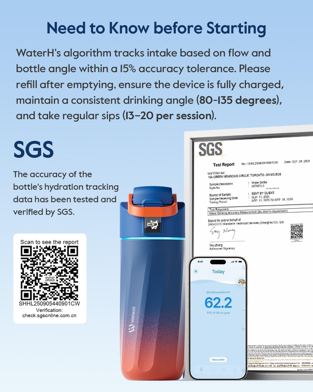 BOOST Smart Water Bottle with Reminder & Tracker, 16oz Kids Water Bottle for School, DIY Refrigerator Magnets, BPA-Free Vacuum Insulated Stainless Steel, Ideal Gift for Christmas, New Year