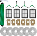22pcs Replacement Parts for iRobot Roomba Plus 405 Combo/505 Combo Robot Vacuum Cleaner, Accessories Kit Include 1 Main Brush, 6 Dust Bags, 6 Mop Pads, 4 HEPA Filters, 4 Side Brushes and 1Tool