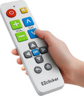 Big Button Universal TV Remote (Silver) Simple Easy to Use, Great for Seniors, Works with Major TV Brands (2xAAA Batteries Not Included)