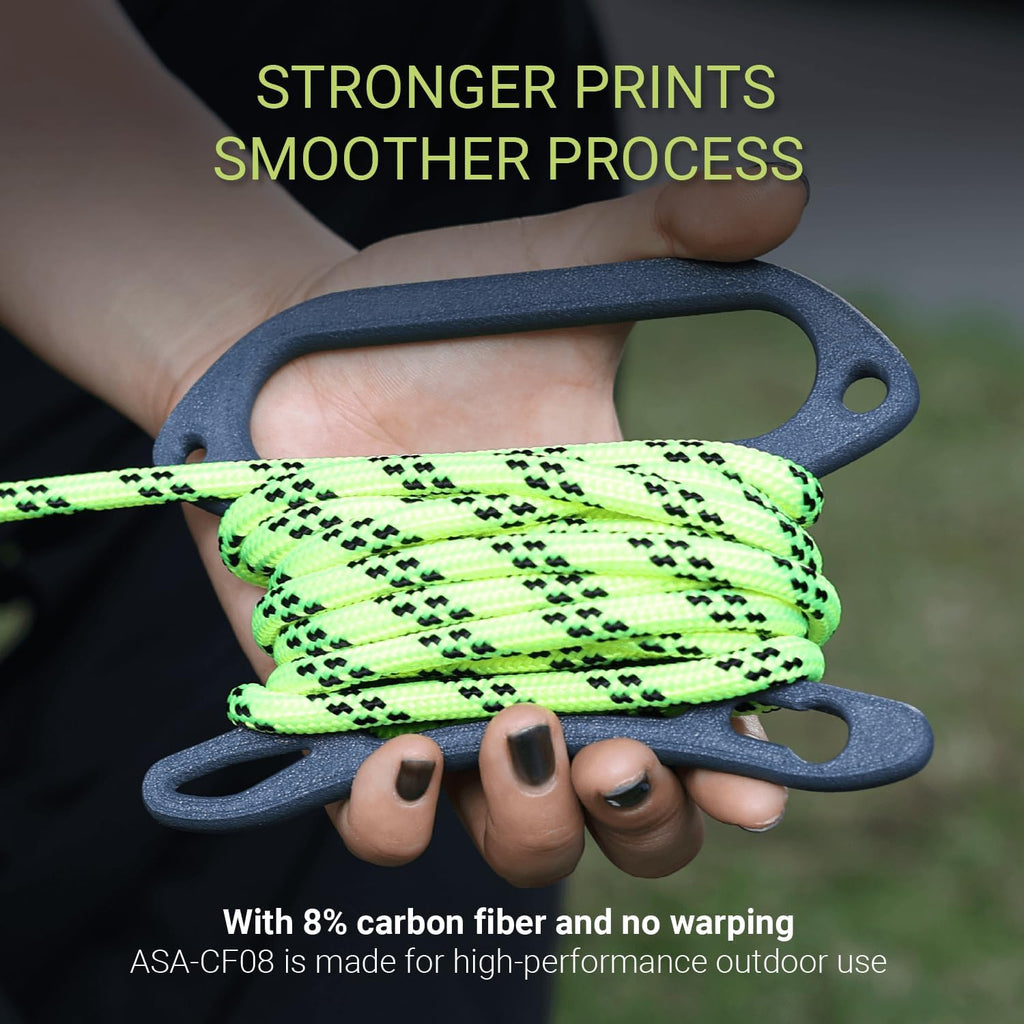 Polymaker Fiberon ASA-CF08 Desert Sand Carbon Fiber 3D Printing Filament 1.75mm 0.5KG, UV & Weather Resistant, High Rigidity, Heat Resistant, Easy to Print, Functional Parts & Prototypes