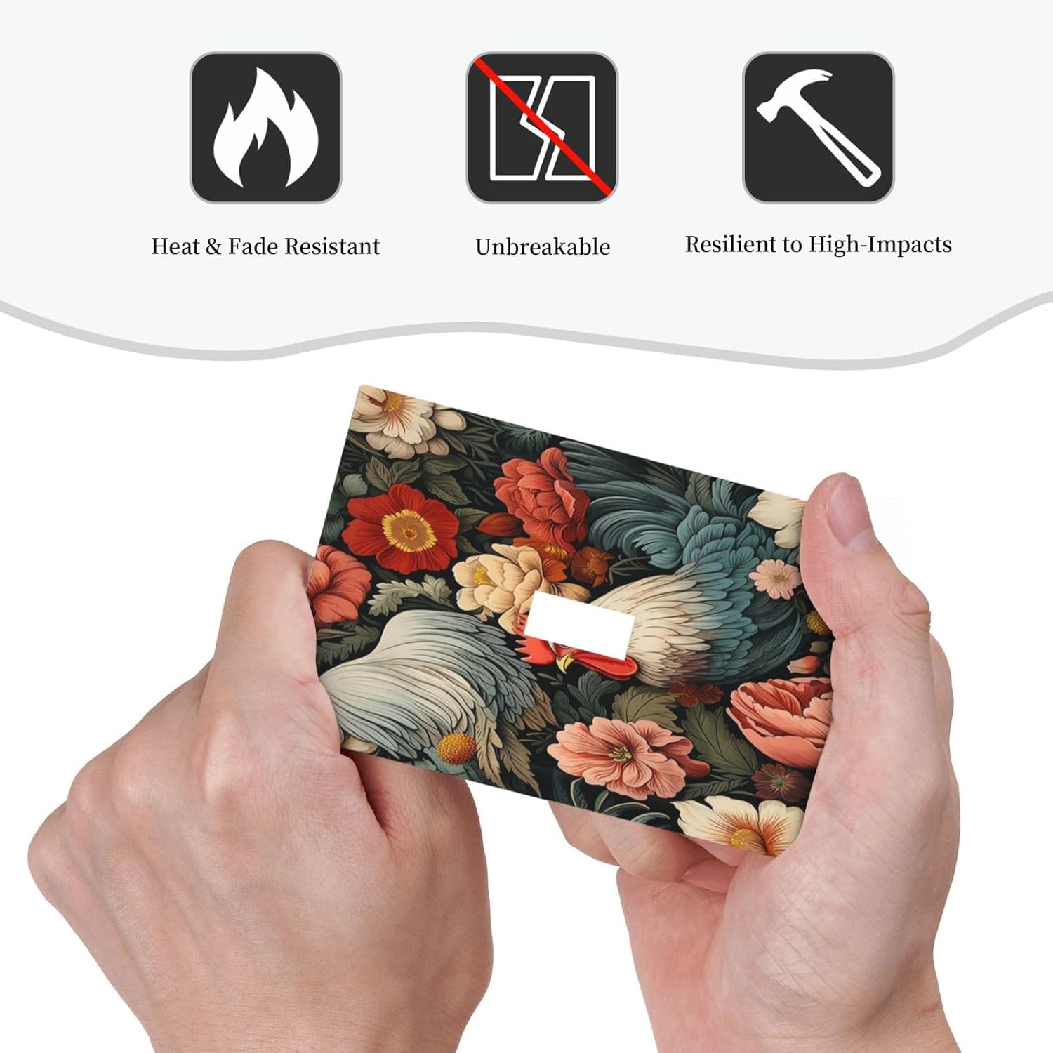 Decorative Light Switch Cover Rooster Flowers Red White Chicken Floral 1 Gang Single Toggle Device Electrical Faceplate Switchplates Decorator Outlet Wall Plate for living Room Farmhouse