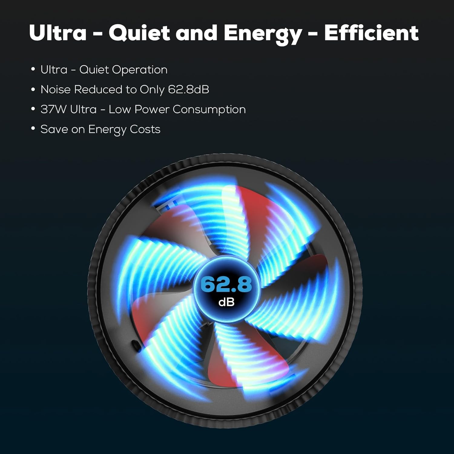 6 Inch Inline Duct Fan with Speed Controller - 282CFM High Airflow, Ultra Quiet 62.8dB for Grow Tents, Hydroponics, Ventilation, Exhaust - Energy Efficient 37W Inline Exhaust Fan