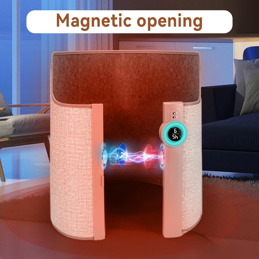 Under Desk Heater for Office & Home, Quiet Electric Foot/Leg Warmer with Heated Floor Mat, Personal Electric Panel Space Heater with Thermostat & Timer, Suitable for Birthday or Christmas Gifts