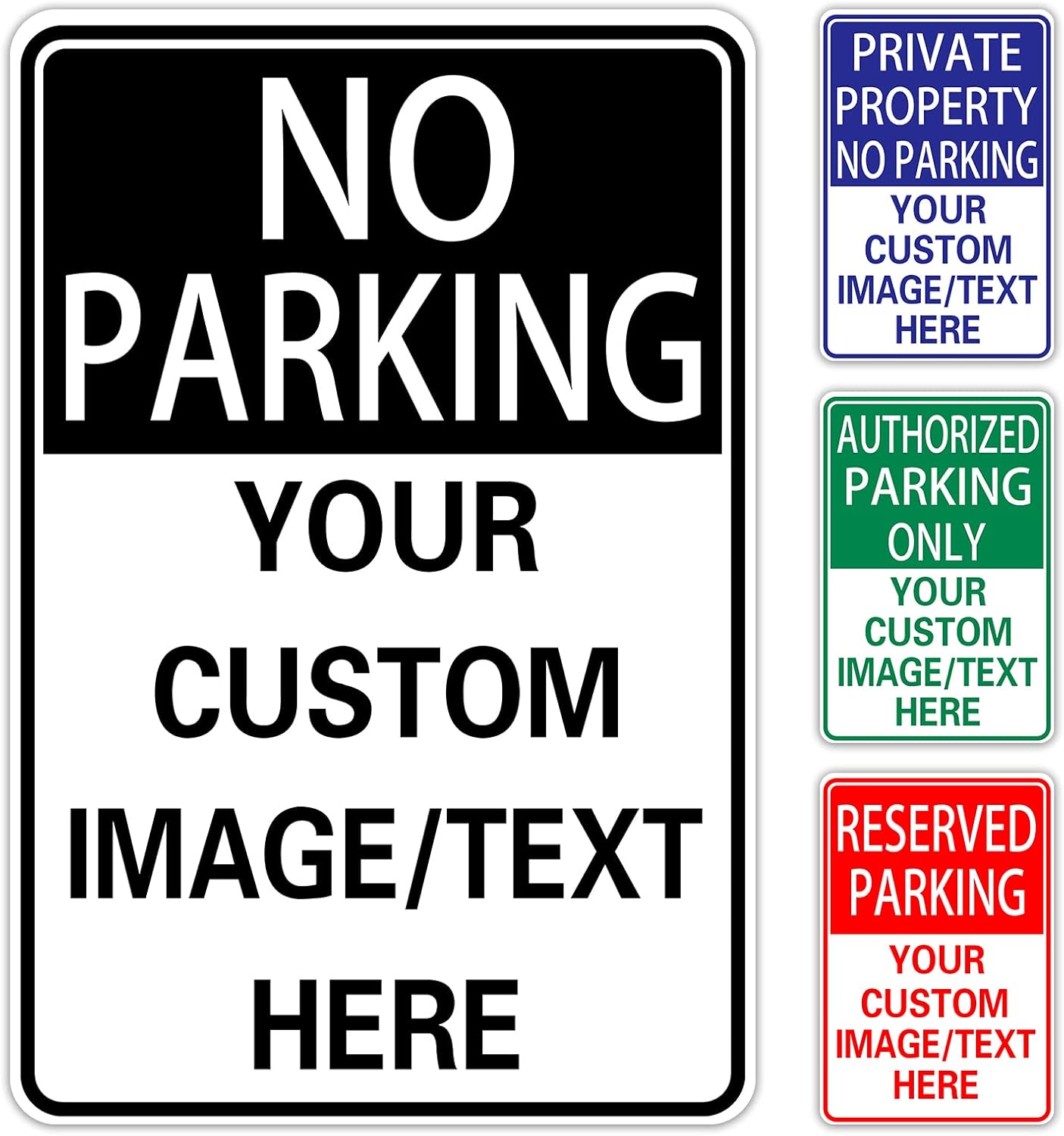 No Parking Signs Custom Parking Sign for Parking Lots Business and Schools Outdoor Use Aluminum Metal Decor 12x8 Inches