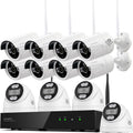 xmartO 16CH 12 Pcs Home Security Camera Kit, 4 * 2K HD Dome Camera and 8 * 2K 3MP Super HD WiFi Home Security Camera, 2-Way Audio, Night Vision, 24/7 Surveillance Camera, No Monthly Fee