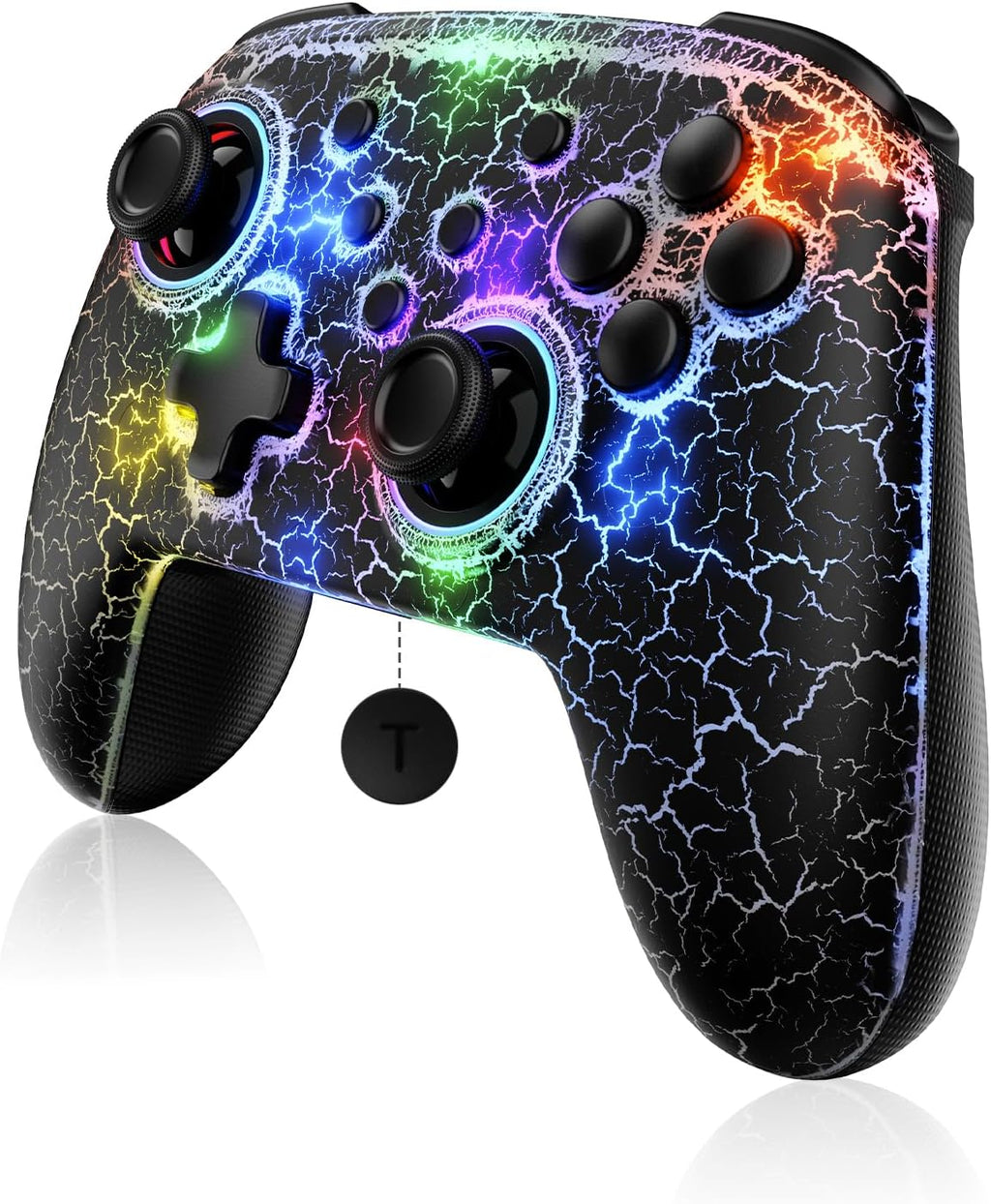 NexiGo Wireless Controller (No Deadzone) for Switch 2 and Switch, Bluetooth Controllers for Nintendo Switch with Vibration, Motion, Turbo and LED Light (Lightstorm)
