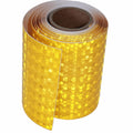 Yellow Reflective Tape 4 inch, Outdoor Waterproof High Visibility Warning Industrial Marking Tape, Safety Stickers (11 feet)