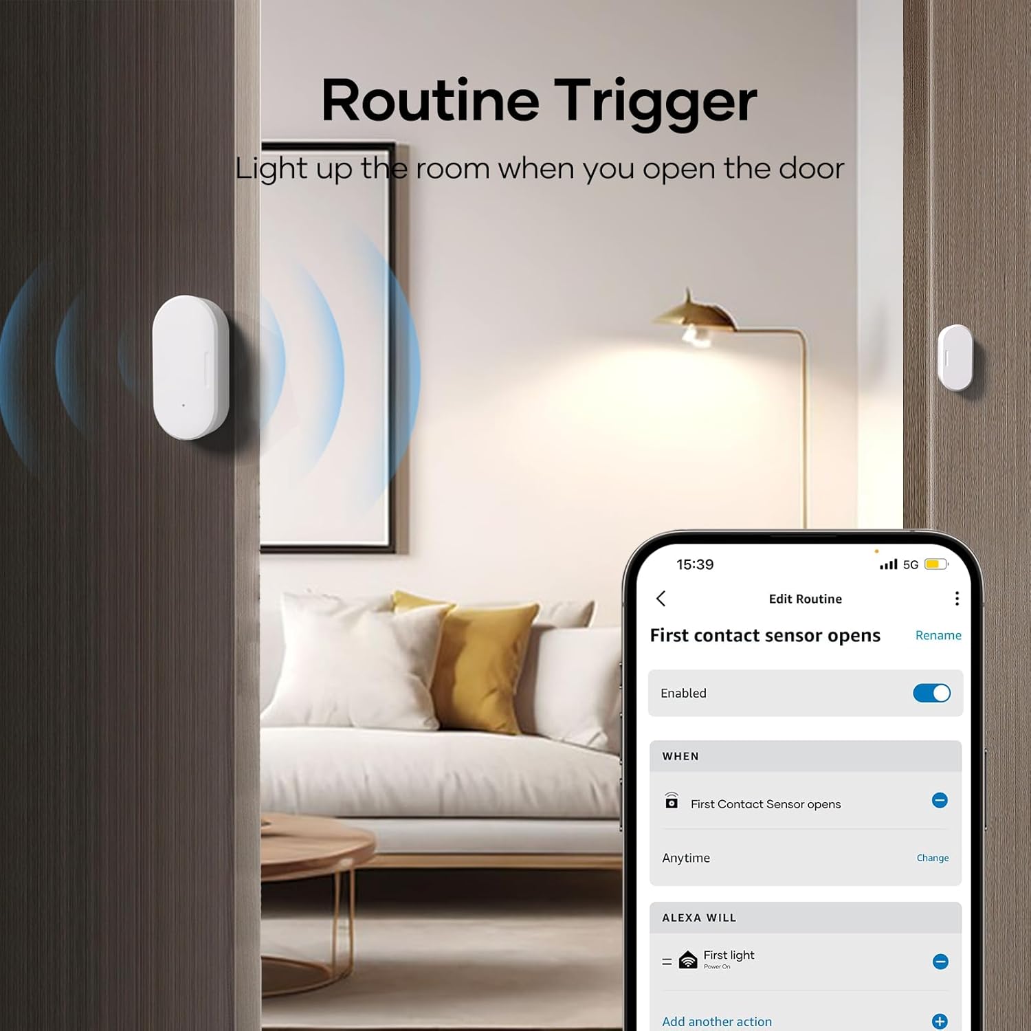 Zigbee Door Sensor 4 Pack, Mini Smart Door Sensor, Home Automation, Kid Safety, Compatible with SmartThings, Alexa, Home Assistant, Aeotec, Hubitat, Homey with Build-in Zigbee Hub, Hub Required