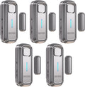 Daytech Refrigerator & Freezer Door Alarm - Adjustable 1-4 Minute Delay, 0-120dB Adjustable Siren, Door/Window Sensor for Home or Business (5 Pack, Gray)