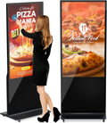 HLEC 55'' Indoor Floor-Standing Digital Signage Interactive Display, 4K Touchscreen Advertising Display LCD Kiosk, Commercial Android Smart System, CMS Software, HDMI/USB Input＆Out/WiFi(4+64G)