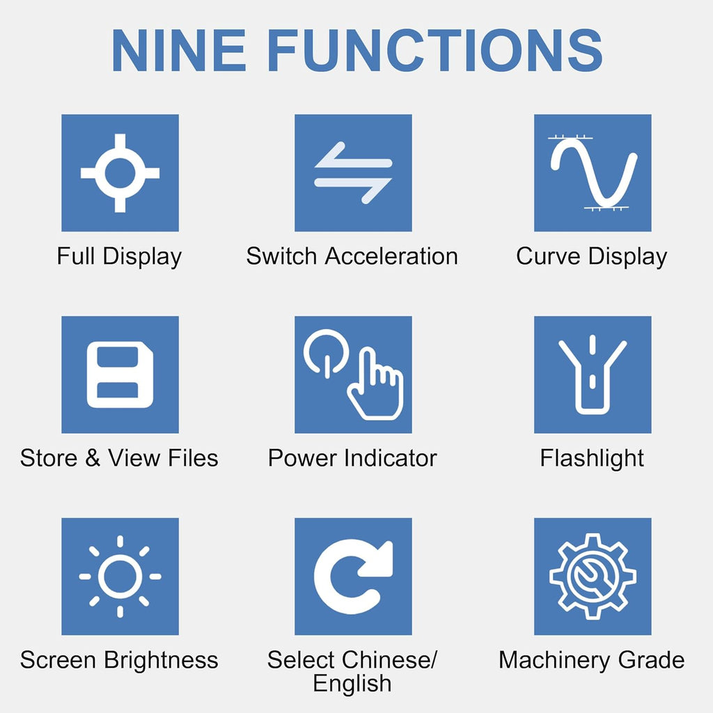 Digital Vibration Meter Vibrometer Handheld Vibration Analysis Equipment Acceleration Velocity Displacement Measurement for Moving Machinery