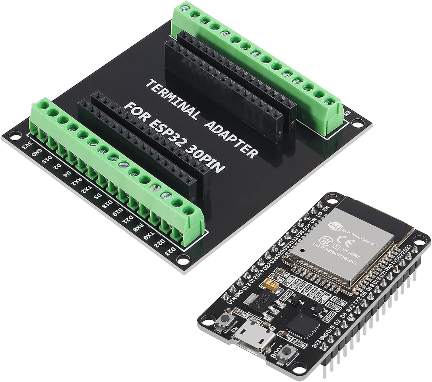 4Pcs ESP32 30Pin Breakout Board GPIO 1 into Expansion Development Board Compatible with 30 Pins ESP32S ESP32 ESP-WROOM-32 Board